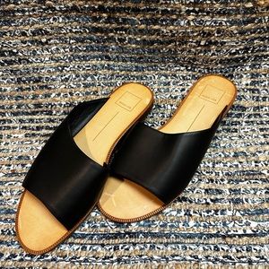 Dolce Vita - all leather slides - stacked heel - never worn no box